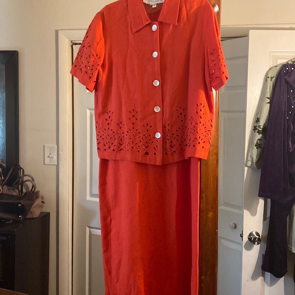 2pcs dress set dress and jacket rayon cotton and linen